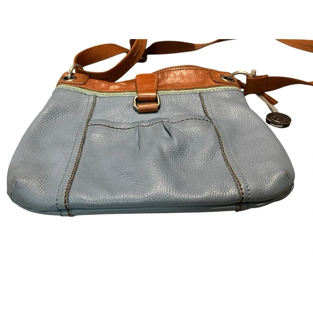 The Sak Vintage Sacks 5th Avenue Blue Leather Crossbody Bag